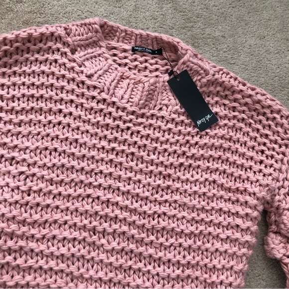 Pink Chunky Knit Sweater - Picture 4 of 5